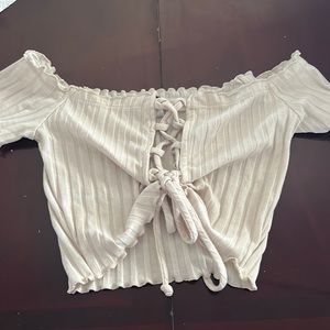 Windsor Cream color tie crop